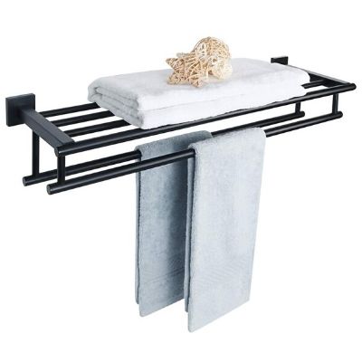 Alise Stainless Steel Towel Rack For Small Bathroom Black
