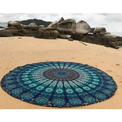 Raajsee Round Tapestry Beach Blanket