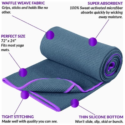 Soulhaven Bikram Hot Yoga Mat Towels