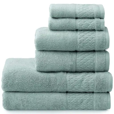 Welhome Hudson Organic 6 Piece Bath Towel Set