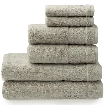 Welhome Hudson Pure Organic 6 Piece Bath Towel Set