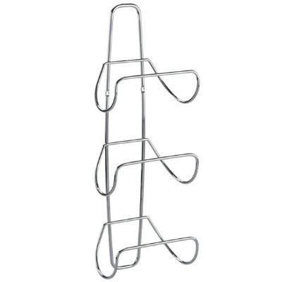 mDesign Wall Mounted Towel Rack For Rolled Towels Chrome