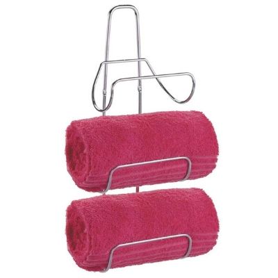 mDesign Wall Mounted Towel Rack For Rolled Towels