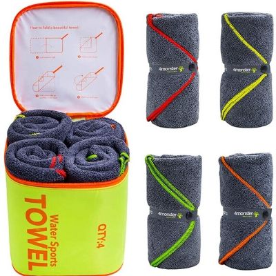 4Monster Microfiber Camping Bath Towel Set