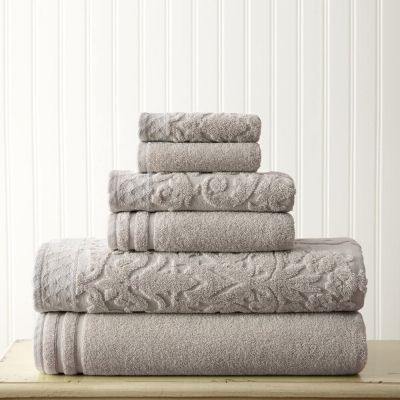 Amrapur Overseas 550GSM Damask Jacquard Gray Towel