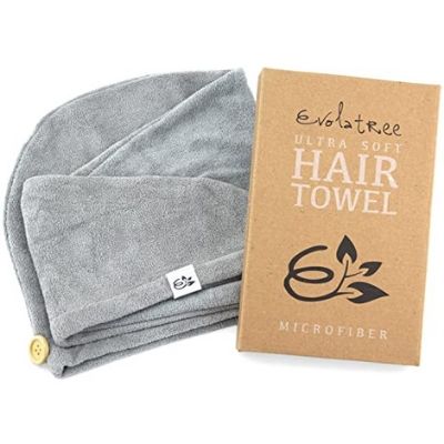 Evolatree Microfiber Towel Turban for Curly Hair
