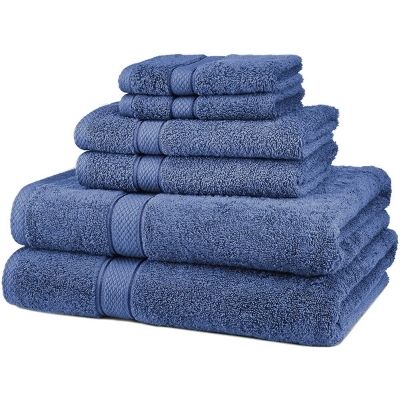 Pinzon 6 PCs Blended Egyptian Cotton Bath Towel Set