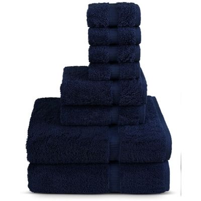 Turkuoise 8 Pieces Turkish Cotton Towel Sets