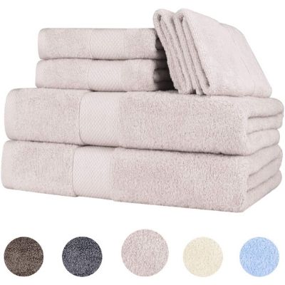 Wonwo 6 Piece Cotton Towel Set