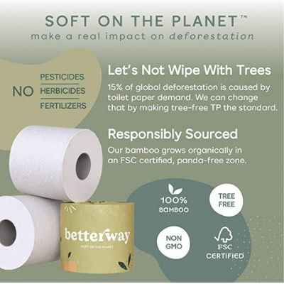 Betterway Organic Bamboo Toilet Paper Design