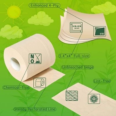 ZHOO Unbleached Bamboo Toilet Paper Design